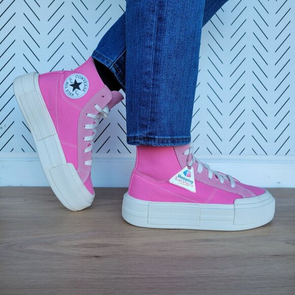 ⭐Converse Chuck Taylor Cruise Hi 7.5 Women Shoes Pink Platform Sneakers A07569C - Picture 1 of 13